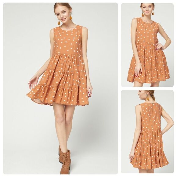 Entro Chic Supply Polka Dot Dress. Size Medium - Picture 1 of 15